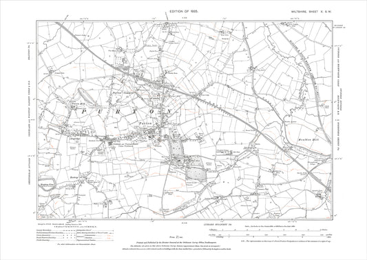 Purton, Widham, Dogridge, Restrop, Paveb Hill, old map Wiltshire 1925: 10SW