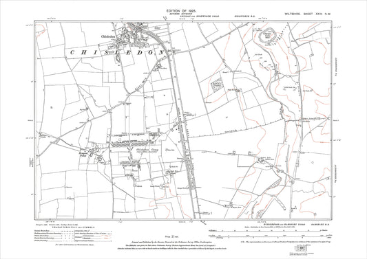 Chiseldon, Chiseldon Camp, old map Wiltshire 1925: 23NW