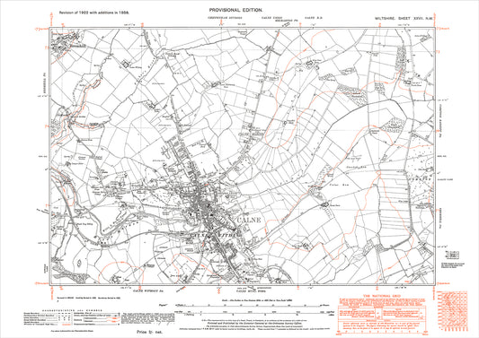 Calne, Cherhill, old map Wiltshire 1938: 27NW