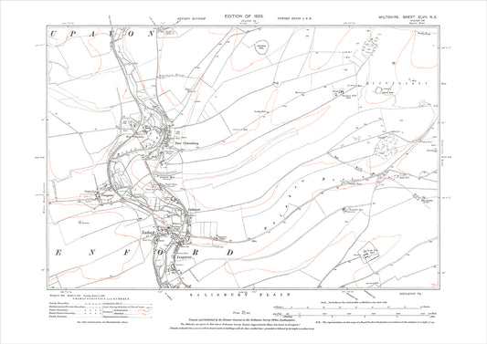 Enford, East Chisenbury, old map Wiltshire 1925: 47NE