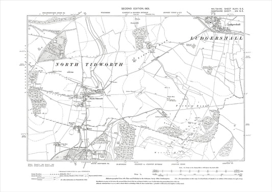 North Tidworth, Ludgershall, old map Wiltshire 1901: 48SE