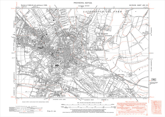 Salisbury, old map Wiltshire 1938: 66SE