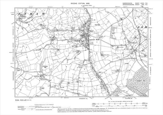 Astwood Bank, old map Worcestershire 1904: 30NE
