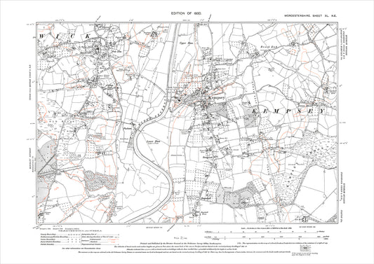 Kempsey, Stanbrook, old map Worcestershire 1930: 40NE