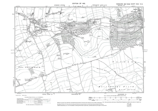 Rudston, Boynton (part), old map Yorkshire 1912: 145NE