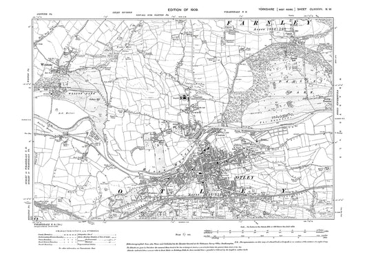 Otley, Weston, old map Yorkshire 1909: 187NW