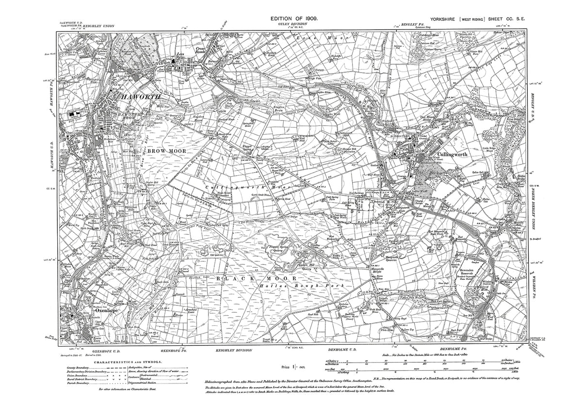 Howarth Map Haworth (southeast), Oxenhope (northeast), Cullingworth, Wilsden (west ...