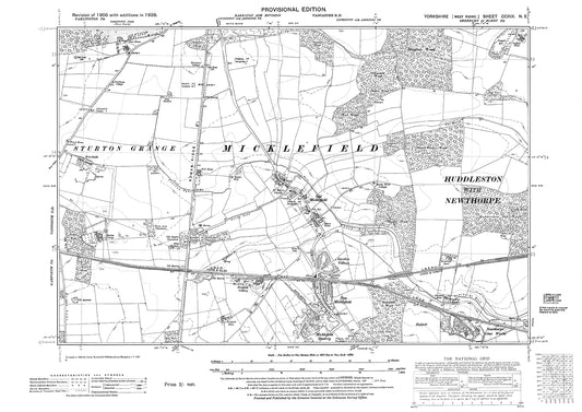 Micklefield, old map Yorkshire 1938: 219NE