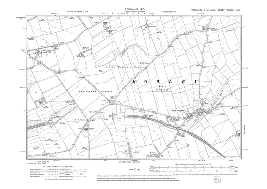 Little Weighton, old map Yorkshire 1910: 225NW