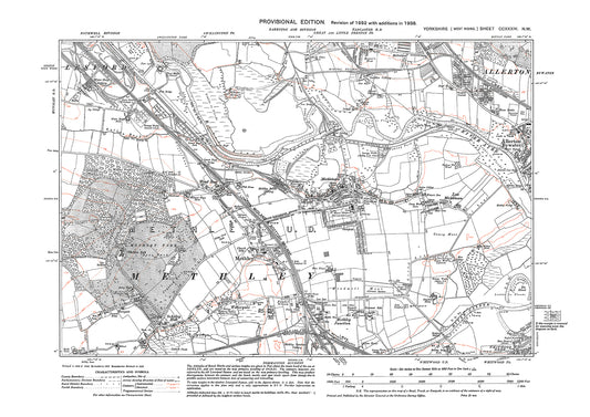 Methley, Mickletown, Allerton Bywater, old map Yorkshire 1938: 234NW