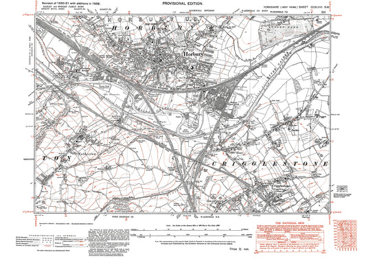 Horbury, Crigglestone, Netherton, old map Yorkshire 1938: 248SW