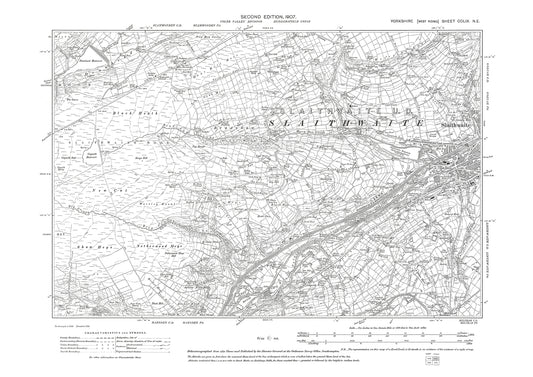 Slaithwaite (west), old map Yorkshire 1907: 259NE