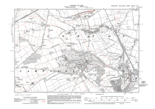 Norton, Campsall, Askern (north), old map Yorkshire 1930: 264NE