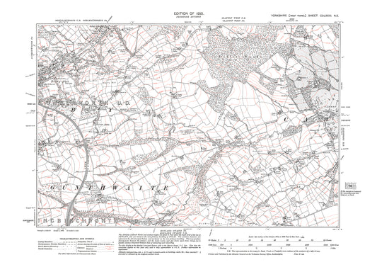 Denby (east), Denby Dale, old map Yorkshire 1932: 273NE