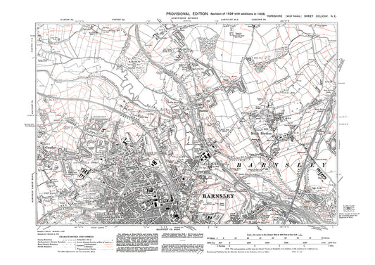 Barnsley (north), Monk Bretton, old map Yorkshire 1938: 274NE