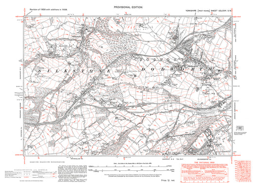 Dodworth, Silkstone, old map Yorkshire 1938: 274SW