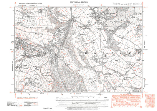 Stockbridge (east), Wortley, old map Yorkshire 1938: 282SW