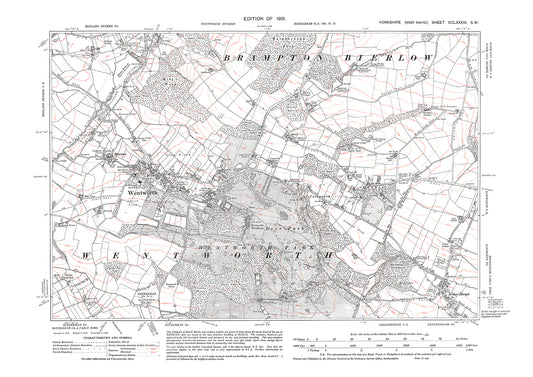 Wentworth, old map Yorkshire 1931: 283SW