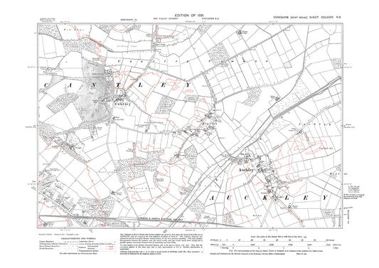 Auckley, Cantley, old map Yorkshire 1931: 285NE