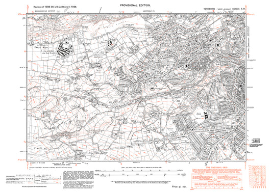 Sheffield Greystones, Fulwood, Sandygate, old map Yorkshire 1938: 294SW