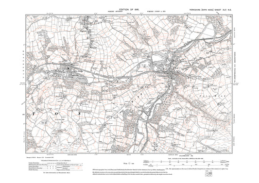 Egton (south), Egton Bridge, Grosmont, old map Yorkshire 1916: 45NE