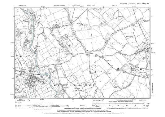 Masham, Well (west), old map Yorkshire 1895: 85SE