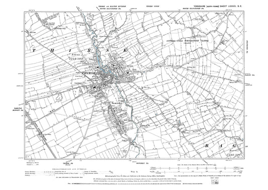 Thirsk, Sowerby, old map Yorkshire 1895: 87SE