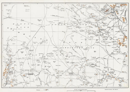 Yorkshire in 1938 Series - Burley in Wharfedale (southwest), Menston, Hawksworth, East Morton and Micklethwaite area - YK-10