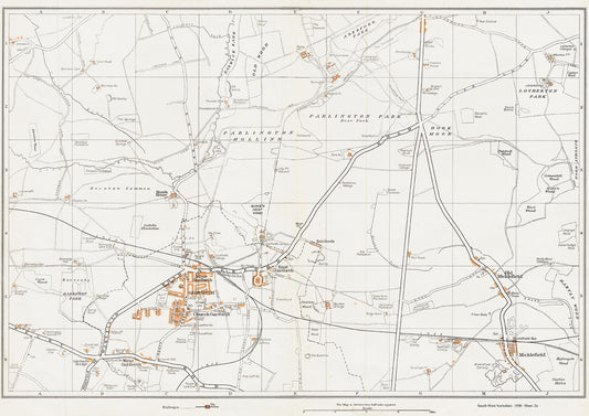 Yorkshire in 1938 Series - Otley, Guisley, Menston, East Carlton, Hawksworth and Yeadon (north) area - YK-11