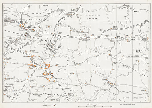 Yorkshire in 1938 Series - Bramhope, Pool in Wharfedale, Castley, Arthington, Weardley and Eccup area - YK-12