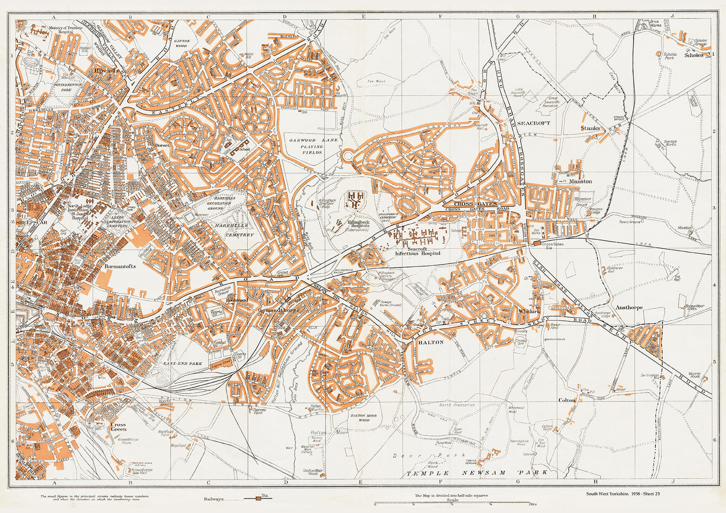 Yorkshire in 1938 Series - Leeds (east) area - YK-25