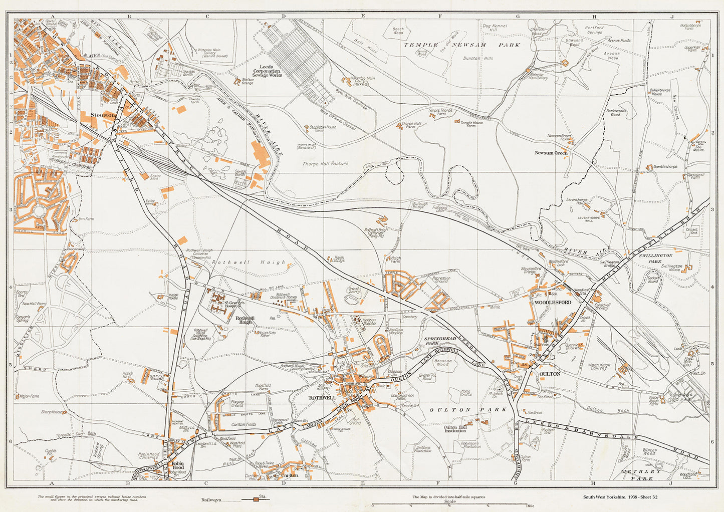 Yorkshire in 1938 Series - Leeds (southeast) area - YK-32