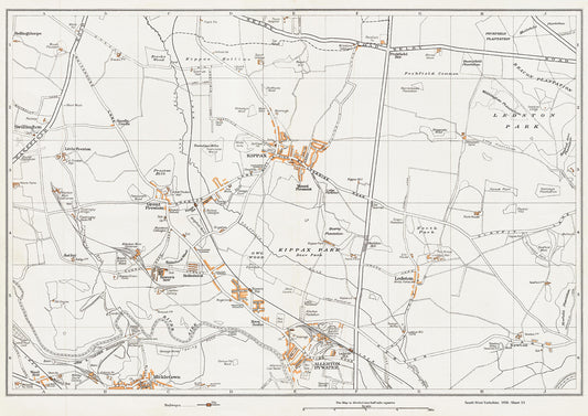 Yorkshire in 1938 Series - Kippax, Allerton Bywater, Great Preston, Ledston and Newton area - YK-33