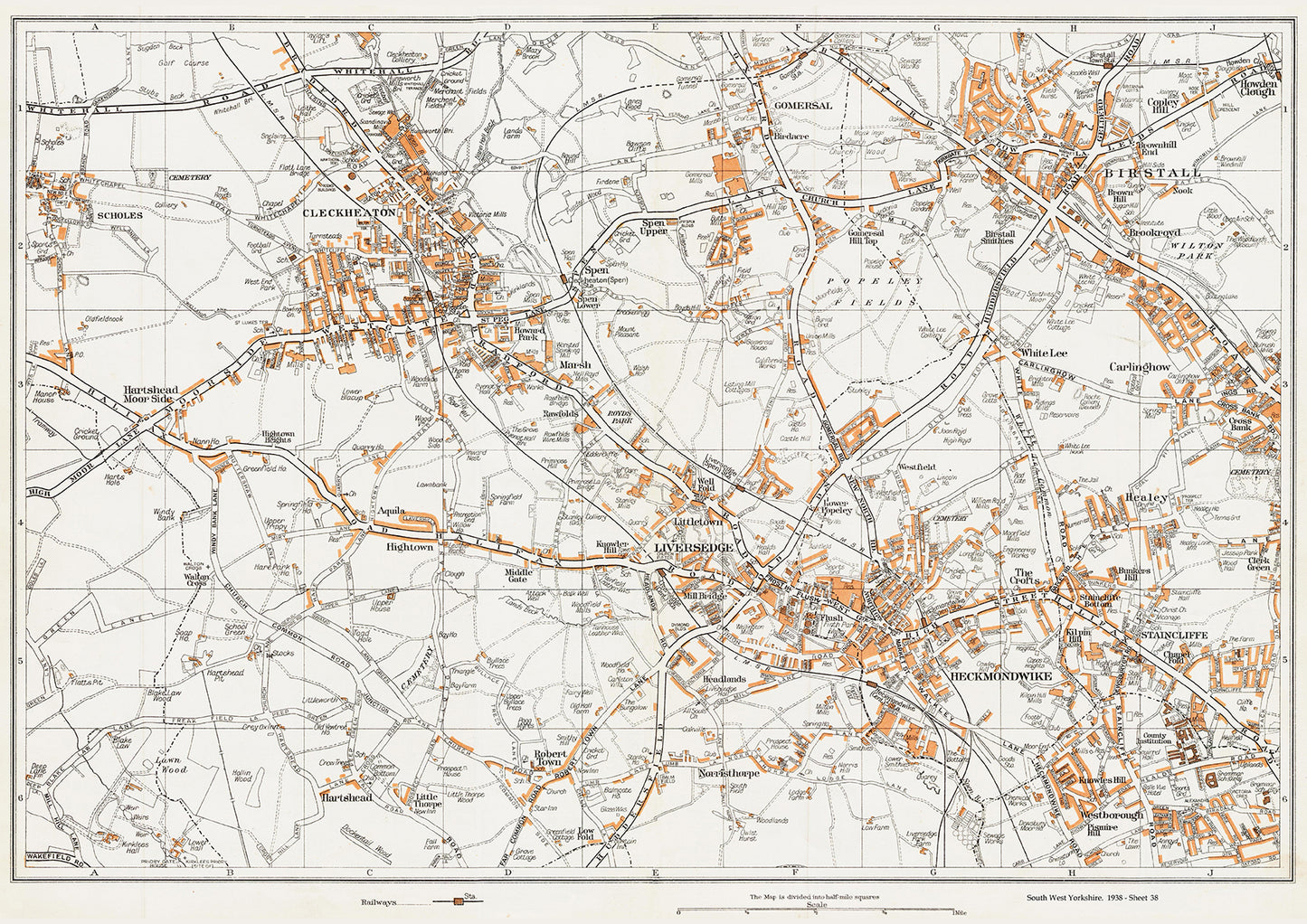 Yorkshire in 1938 Series - Liversedge, Birstall, Cleckheaton, Heckmondwike - YK-38