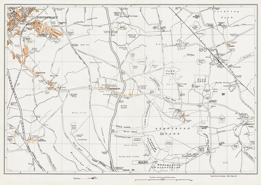 Yorkshire in 1938 Series - Pontefract (east), Darrington and Carleton area - YK-49