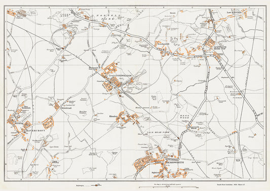 Yorkshire in 1938 Series - Fitzwilliam, Hemsworth, Ackworth Moor Top, Nostell (south), Kinsley and Havercroft area - YK-55