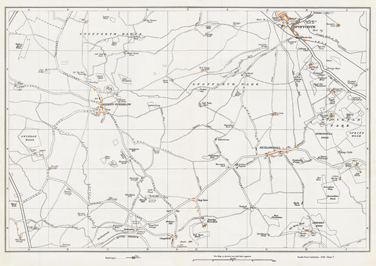 Yorkshire in 1938 Series - Spofforth, Kirkby Overblow, Sicklinghall, Netherby, Chapelhill and Kearby Town End area - YK-07