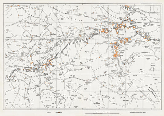 Yorkshire in 1938 Series - Cross Hills, Cowling, Sutton in Craven, Kildwick, Glusburn and Eastburn area - YK-08