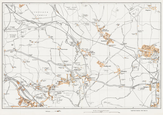 Yorkshire in 1938 Series - Darfield, Great Houghton, Thurnscoe and Wombwell (north) area - YK-70