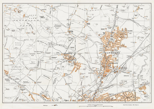 Yorkshire in 1938 Series - Rotherham (north), Rawmarsh, Nether Haugh, Greasbrough, Sandhill, Parkgate and Dalton area - YK-81