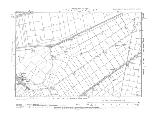 Old OS map dated 1903, showing Coates in Cambridgeshire 11SW