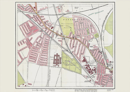 Liverpool in 1928 Series - showing Fazakerley and Walton area (Liv1928-01)