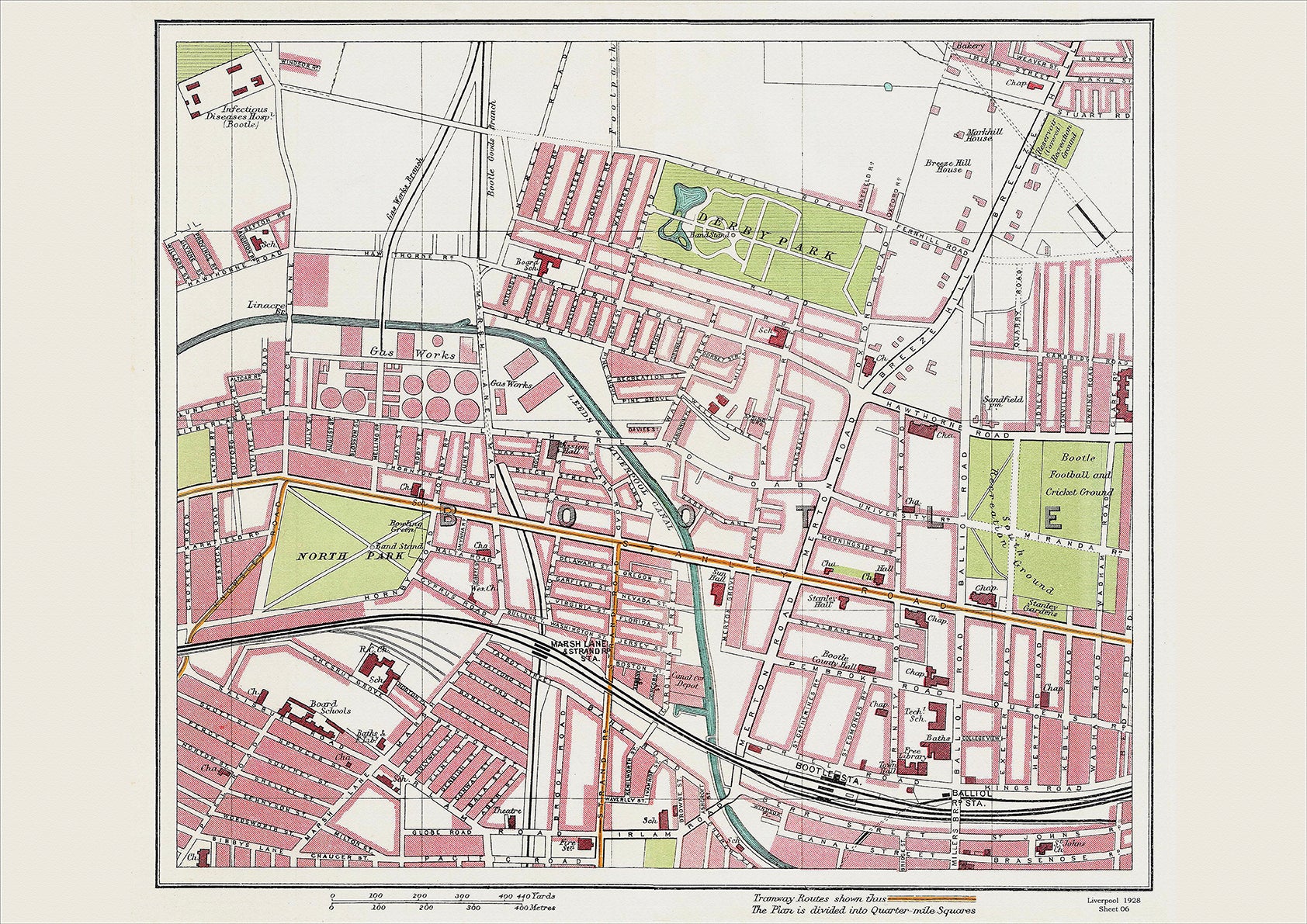 Liverpool in 1928 Series - showing Bootle area (Liv1928-06) – Old Map ...
