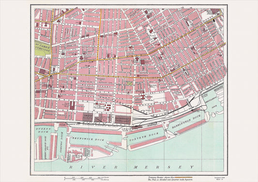 Liverpool in 1928 Series - showing Toxteth Dock area (Liv1928-15)