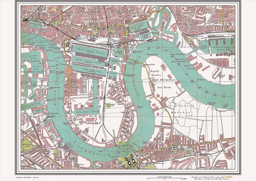 Uk Map 1908 London in 1908 – Old Map Downloads