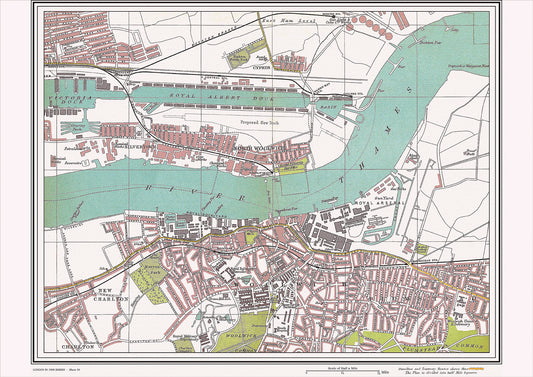 London in 1908 Series - showing Royal Albert Dock, Woolwich area (Lon1908-19)