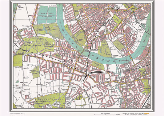 London in 1908 Series - showing Putney, Wandsworth area (Lon1908-21)