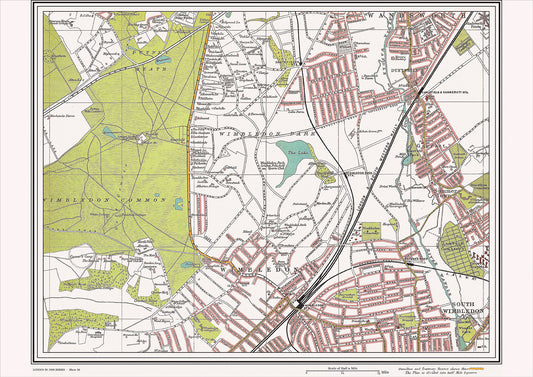 London in 1908 Series - showing Wimbledon, Summerstown area (Lon1908-26)