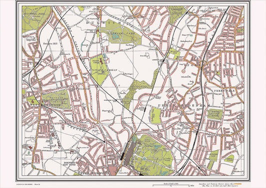 London in 1908 Series - showing Norwood, Sydenham area (Lon1908-28)