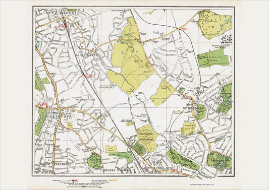 London in 1932 Series - Whetstone, Southgate area (Lon1932-15-16)